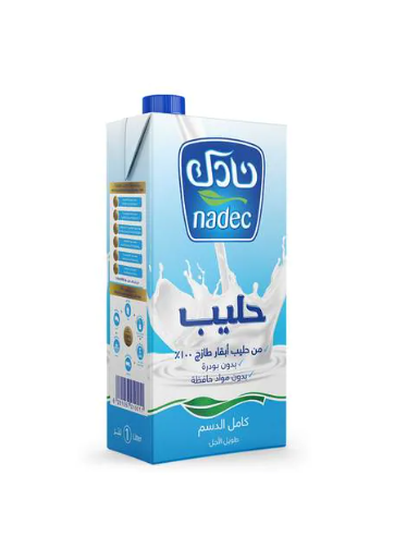 Nadec Long Life Milk Full Fat 1 Ltr