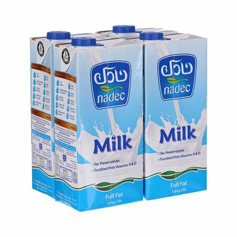 Nadec Long Life Milk Full Fat 4*1Ltr