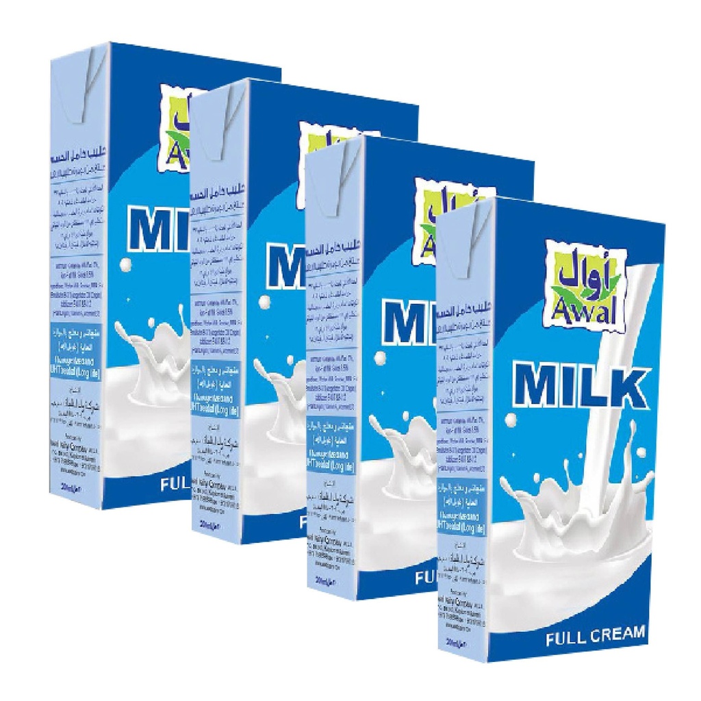 Awal Milk Full Cream 4*1Litre