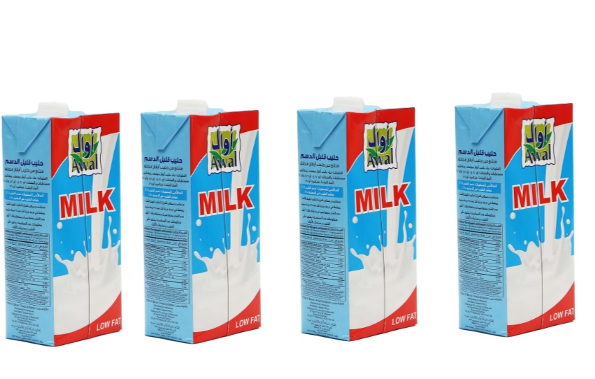 Awal Low Fat UHT Milk, 4x1L