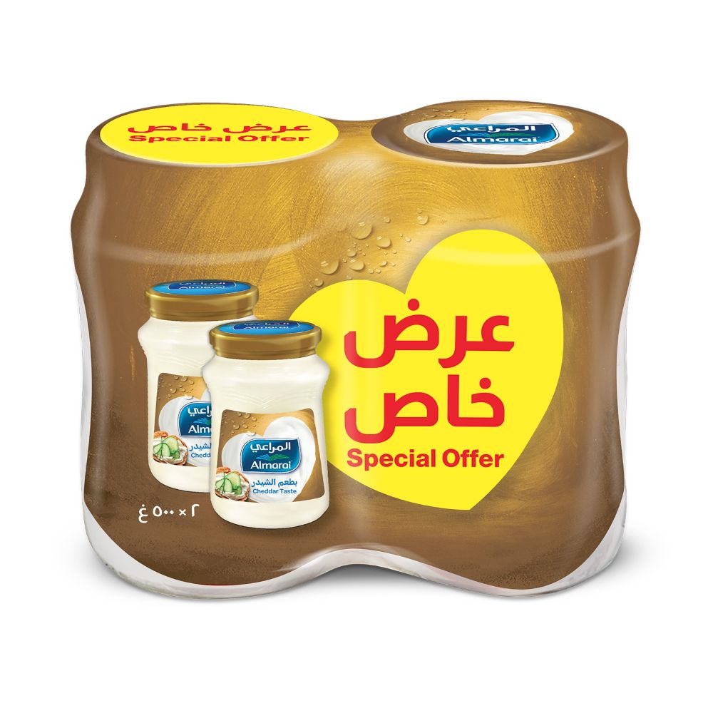 Almarai Spreadable Cheddar Cheese Original 2*500g