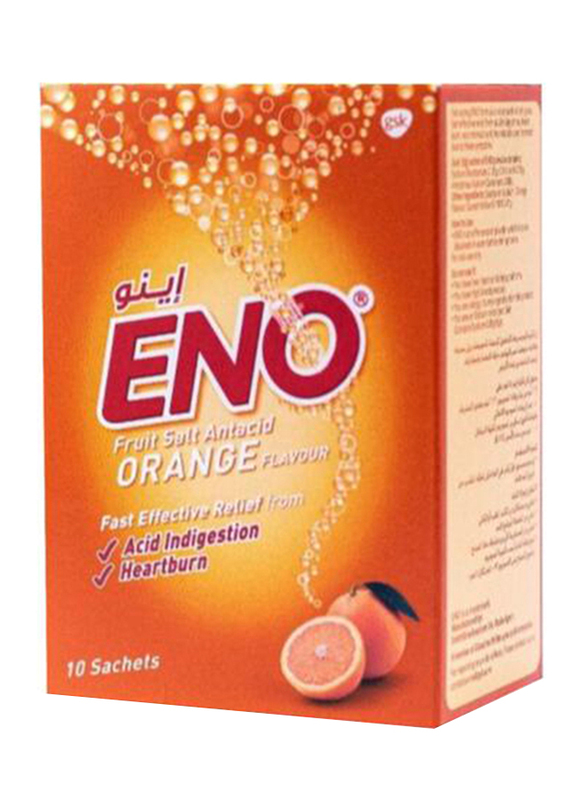 Eno Fruit Salt Antacid Orange Flavour  10 Sachets x 5g