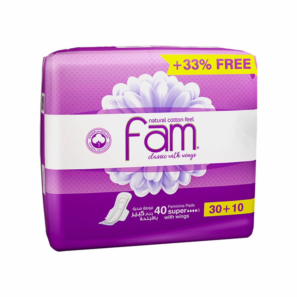 Fam Pad Super With Wings Economy 30+10 Free 