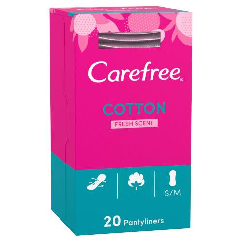Carefree Panty Liners Cotton Fresh Scent 20pcs