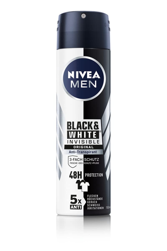 Nivea Deo Spray Invisible Black & White (M) 150Ml