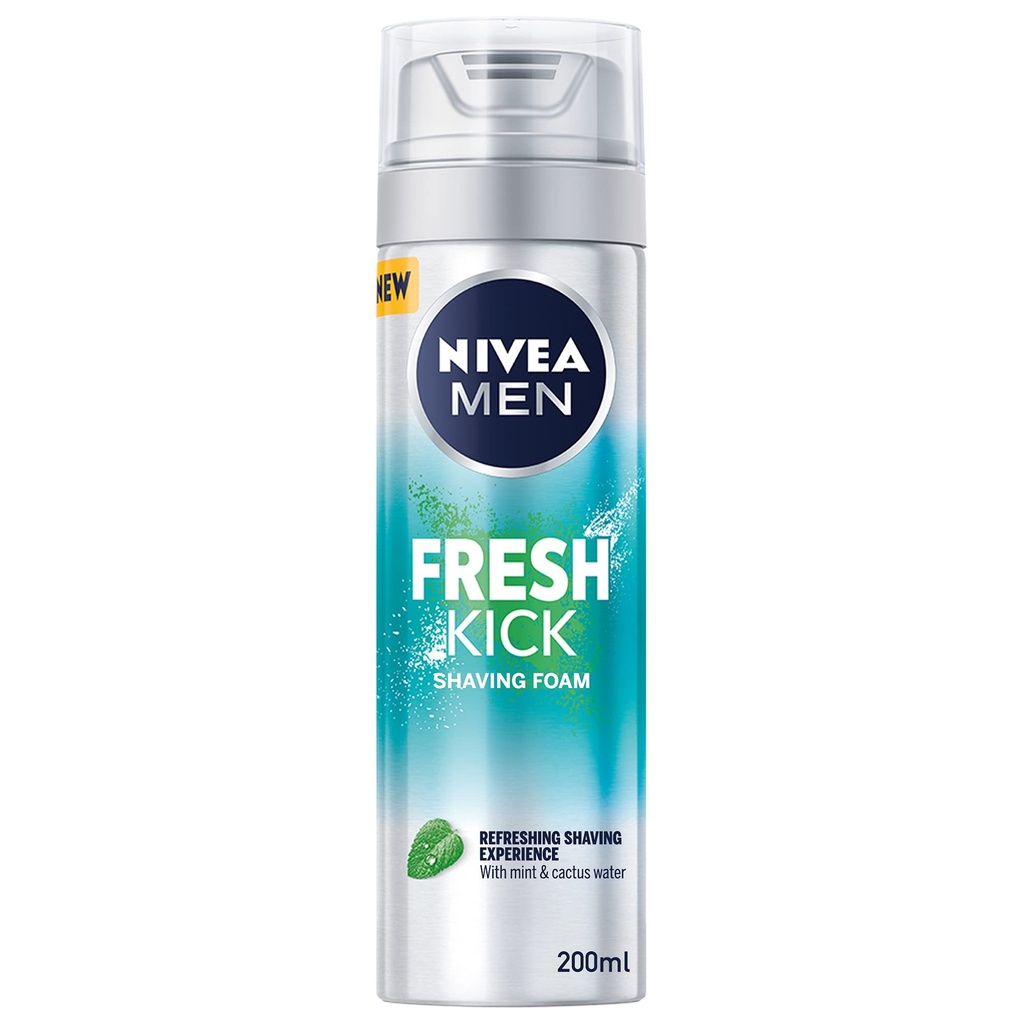 NIVEA Men Fresh Kick Shaving Foam, 200ml