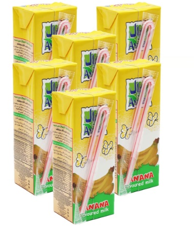 Awal Banana Flavoured Milk 6*200 Ml