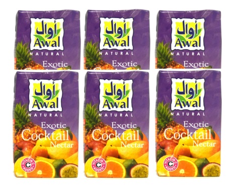 Awal Exotic Cocktail Nectar Juice 250ml x 6 Pieces