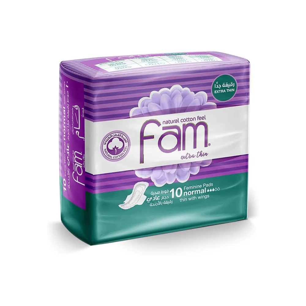Fam Maxi Sanitary Pad Folded With Wings Normal 10 Pads