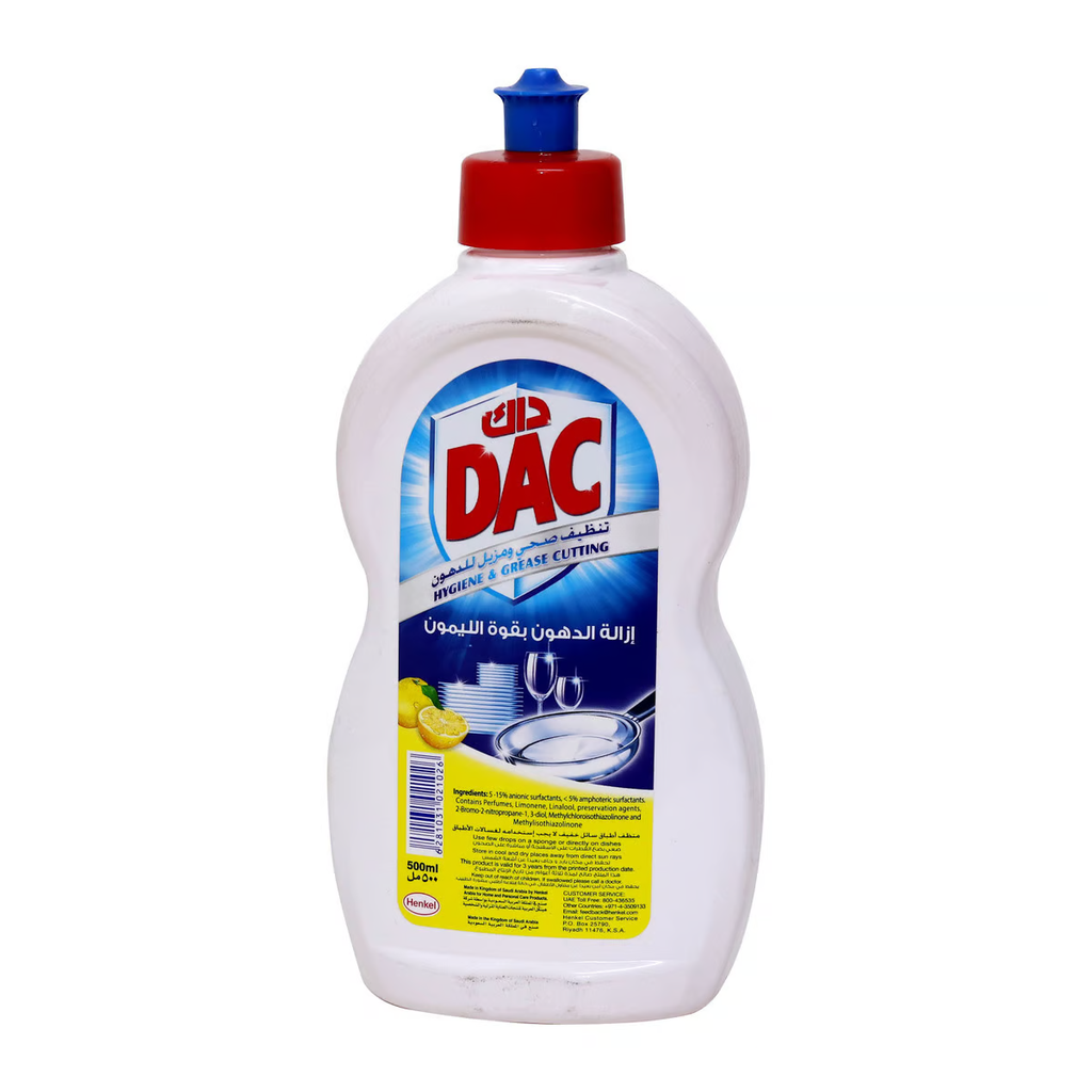 Dac Dishwashing Lemon 500ml