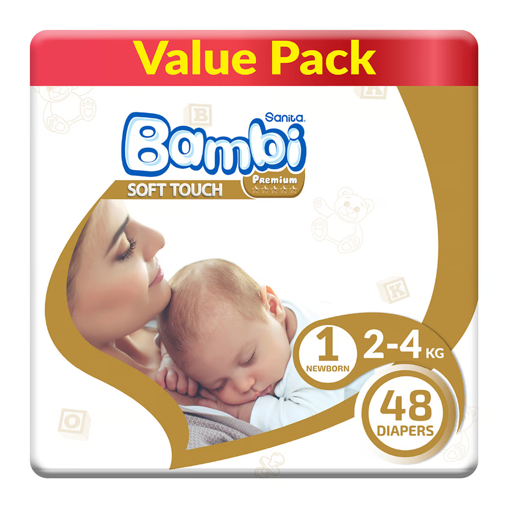 Bambi Baby Diaper Size 1 , 48 pcs