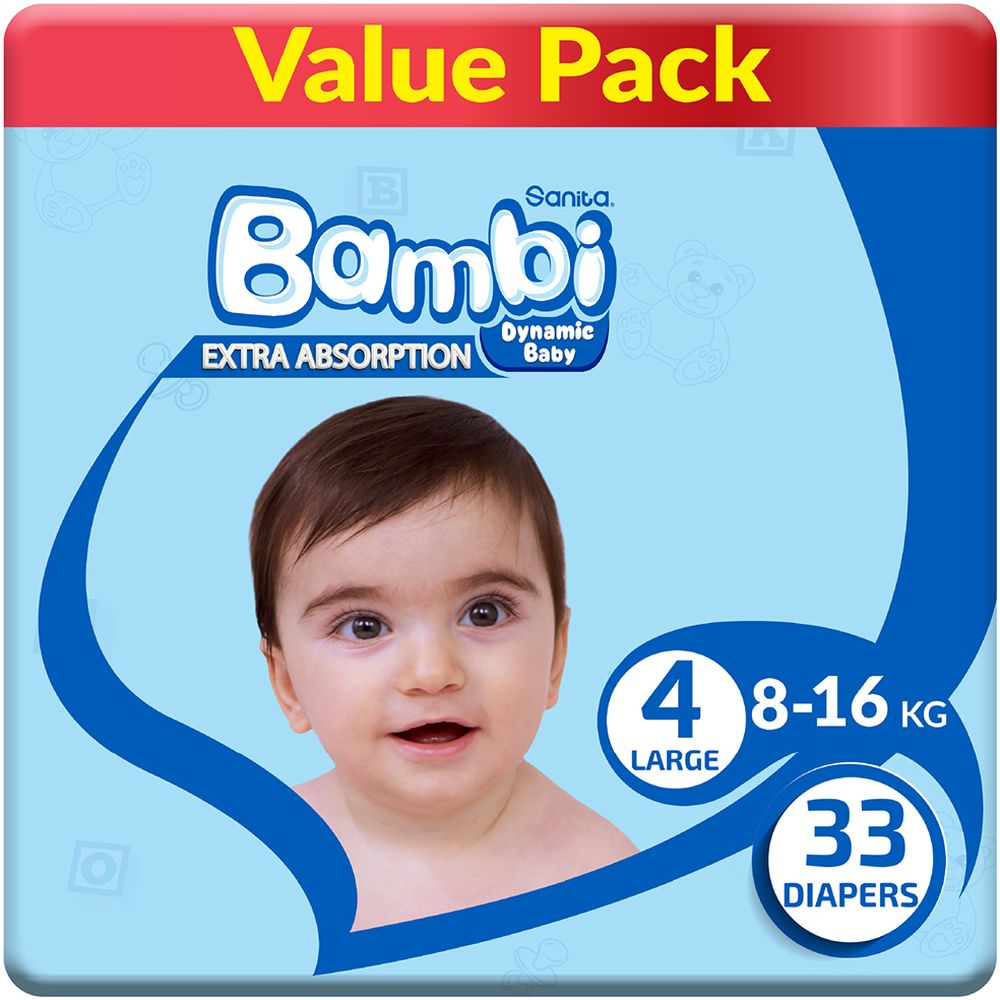 Bambi Baby Diaper Size 4 - 33 pcs