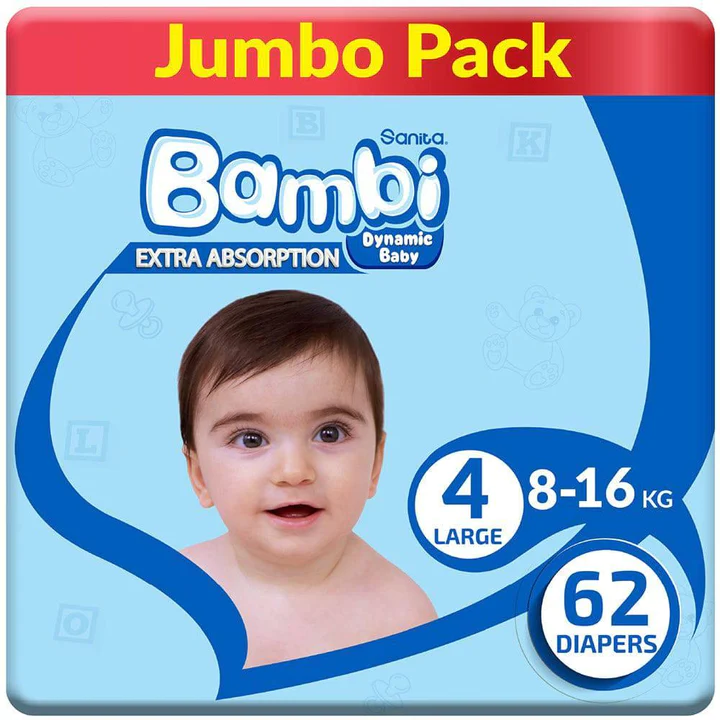 Bambi Baby Diaper Size 4 - 62 pcs