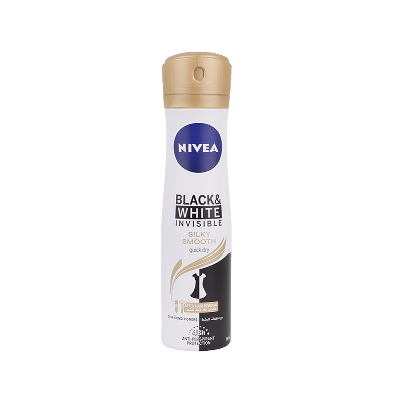 Nivea Deodorant Spray Black & White Silky Smooth (F) 150ml
