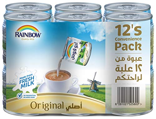 Rainbow Evaporated Milk 12*170 Gm