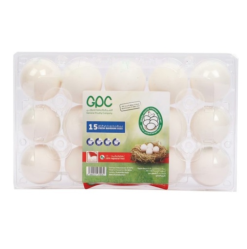 [61195975] Bahrain Fresh Eggs 15 Pcs