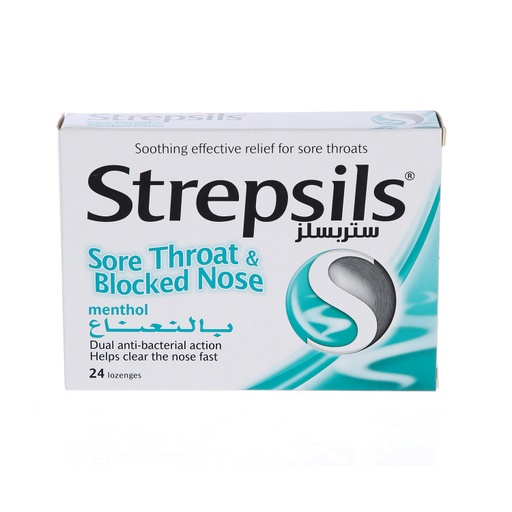[614839] Strepsils Sore Throat And Blocked Nose 24pcs