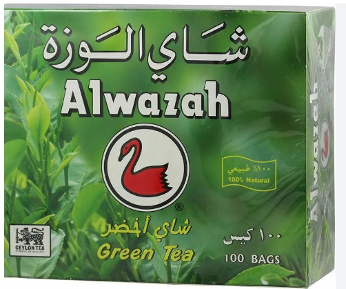 [616393] Al Wazah Green Tea With Mint 100 Bag