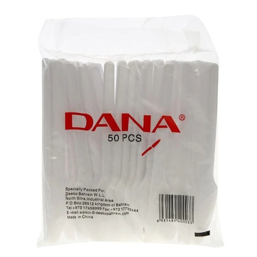 [611439] DANA PLASTIC KNIFE WHITE 50 PCS