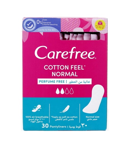 [612359] Carefree Panty Liners Cotton Unscented 30pcs