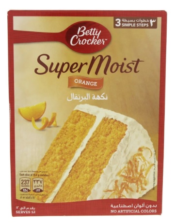[612972] Betty Crocker Cake Mix Orange 500g