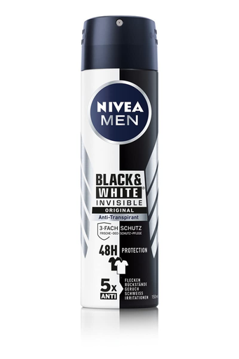 [613505] Nivea Deo Spray Invisible Black & White (M) 150Ml