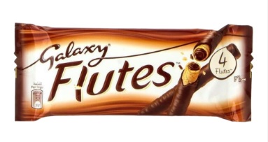 [614239] Galaxy Flutes Chocolate Wafer Roll 4 Fingers, 45g