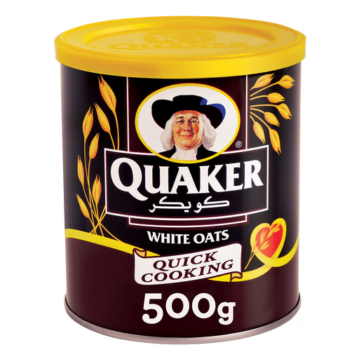 [614798] Quaker Quick Cooking White Oats Tin 500 g