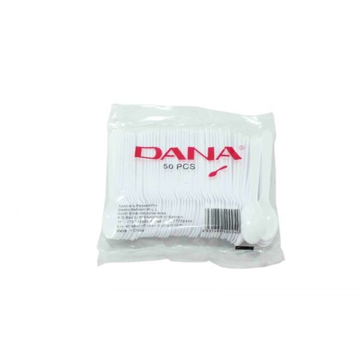 [614800] Dana White Plastic Spoons Big 50 Pcs