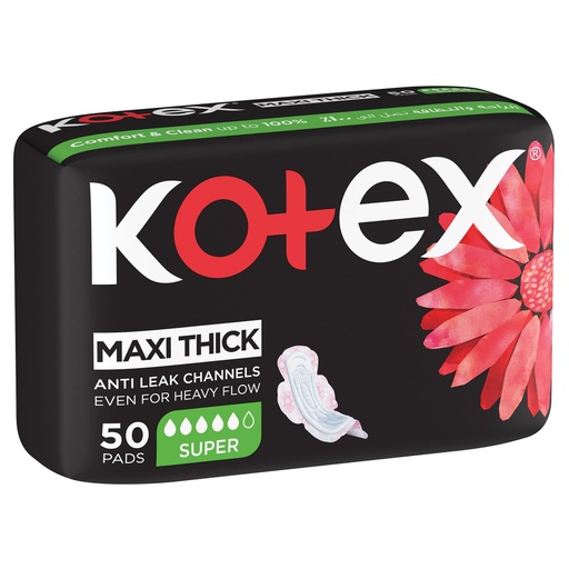 [615580] Kotex Pads Maxi Thick Super With Wings 50 pads