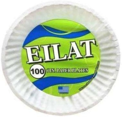 [619907] Eilat Paper Plate 6 Inch100 Pcs