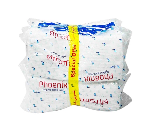 [622250] Phoenix White Handtowel 4*150 Sheet