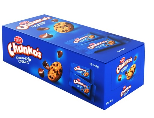 [623129] Tiffany Chunko's Choco Chip Cookies 10*40g