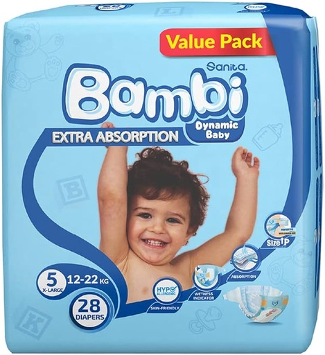 [623448] Bambi Baby Diaper Size 5 - 28 pcs