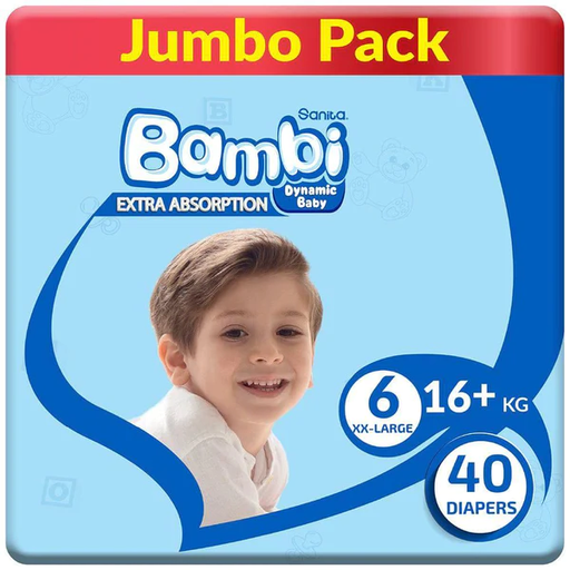 [623454] Bambi Baby Diaper Size 6 - 40 pcs