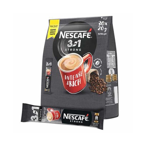 [623493] Nescafe 3in1 Strong Coffee 30*20g