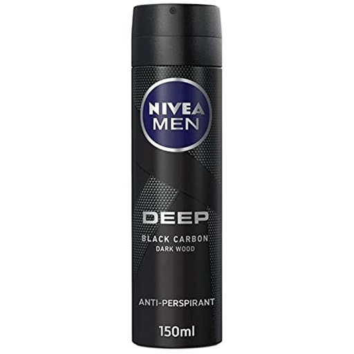 [623568] Nivea Deo Spray Deep Black Carbon (M) 150Ml