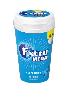 Wrigleys Extra Mega Peppermint - Sugar Free - 23 Cubes - 51g