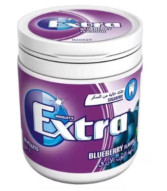 Wrigley's Extra Blueberry Flavour Sugar-Free Chewing Gum 84g