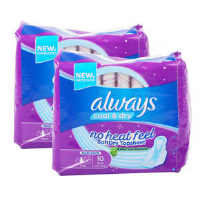 Always Cool & Dry Maxi Thick Wings Large Value Pack 2 x 10 pcs