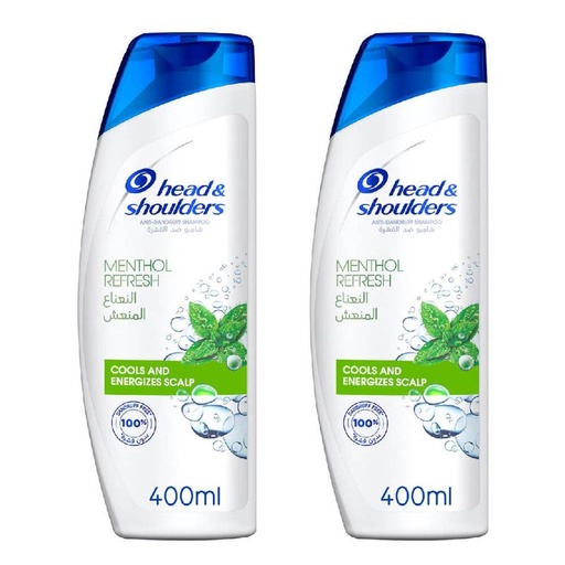 Head & Shoulders Menthol Refresh Anti-Dandruff Shampoo 2*400ml
